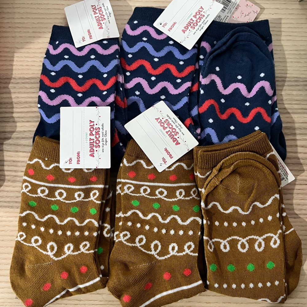 Set of 7 Christmas Spirit Collection Socks - Multicolor